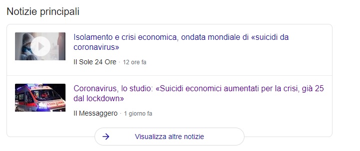 I titoli allarmistici dei giornali