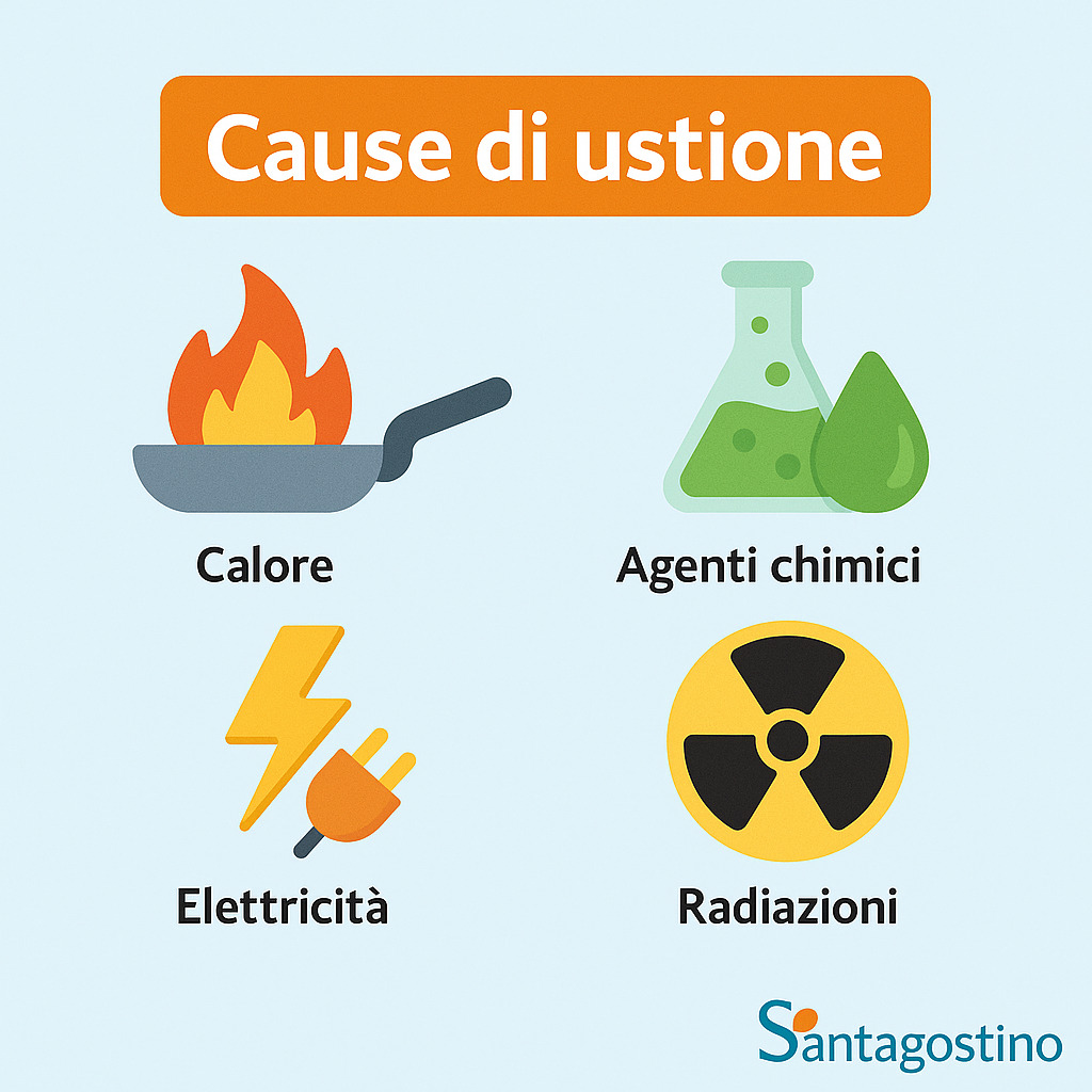 ustione, cause