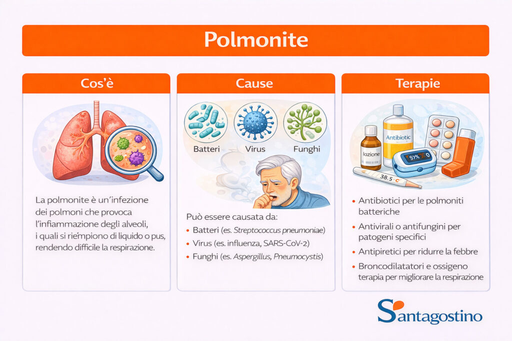 polmonite, sintomi, cause, cura