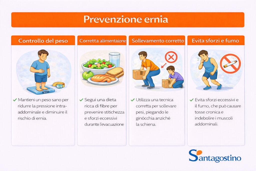 prevenzione dell'ernia