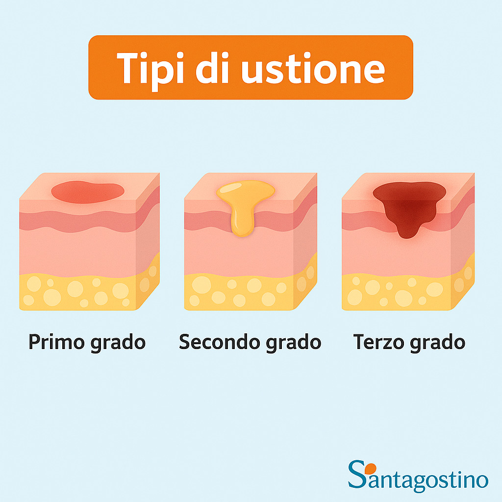 ustione, tipi e classificazione