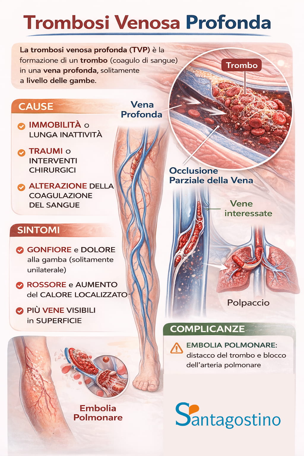 meccanismo trombosi venosa profonda