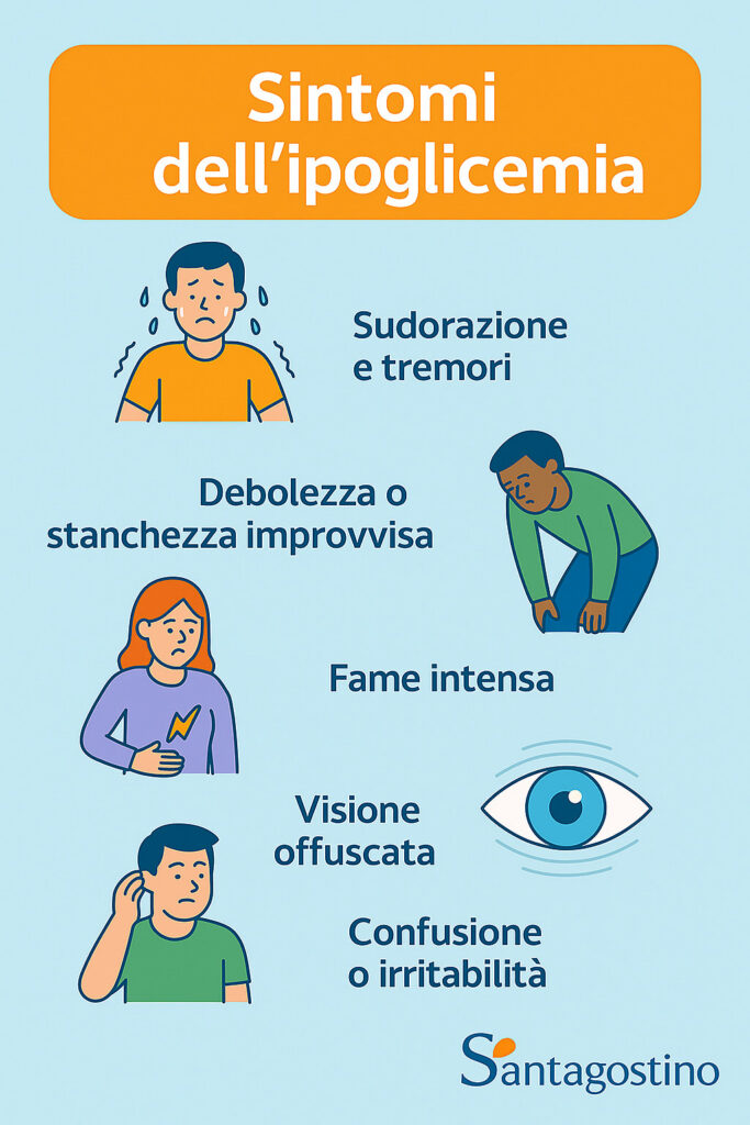 ipoglicemia, sintomi principali e rischi