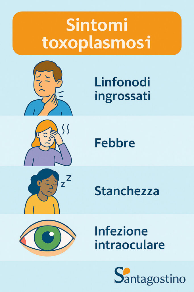 toxoplasmosi, sintomi e segni