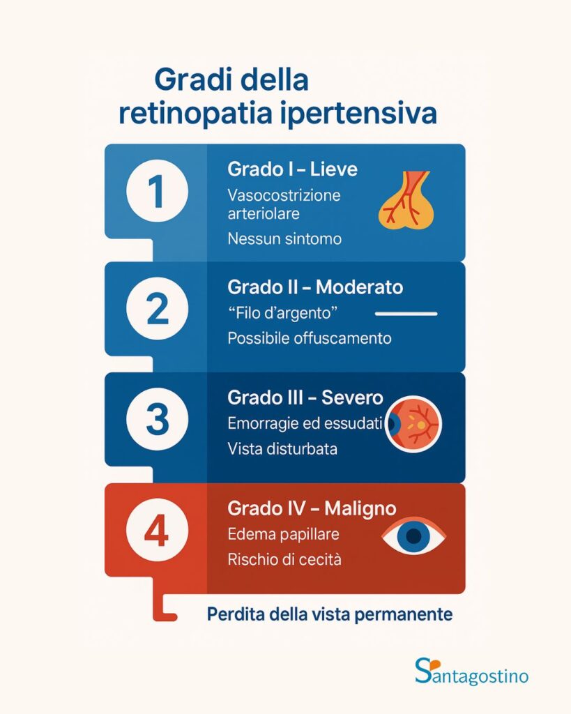 gradi retinopatia ipertensiva
