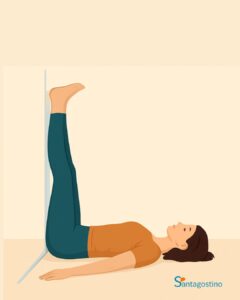 posizione gambe al muro