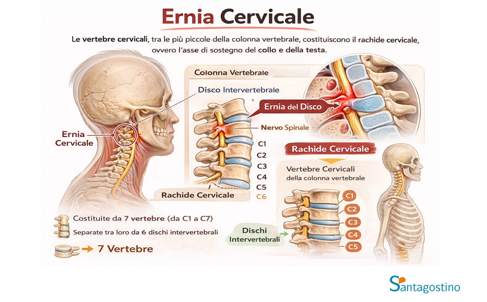 anatomia ernia cervicale